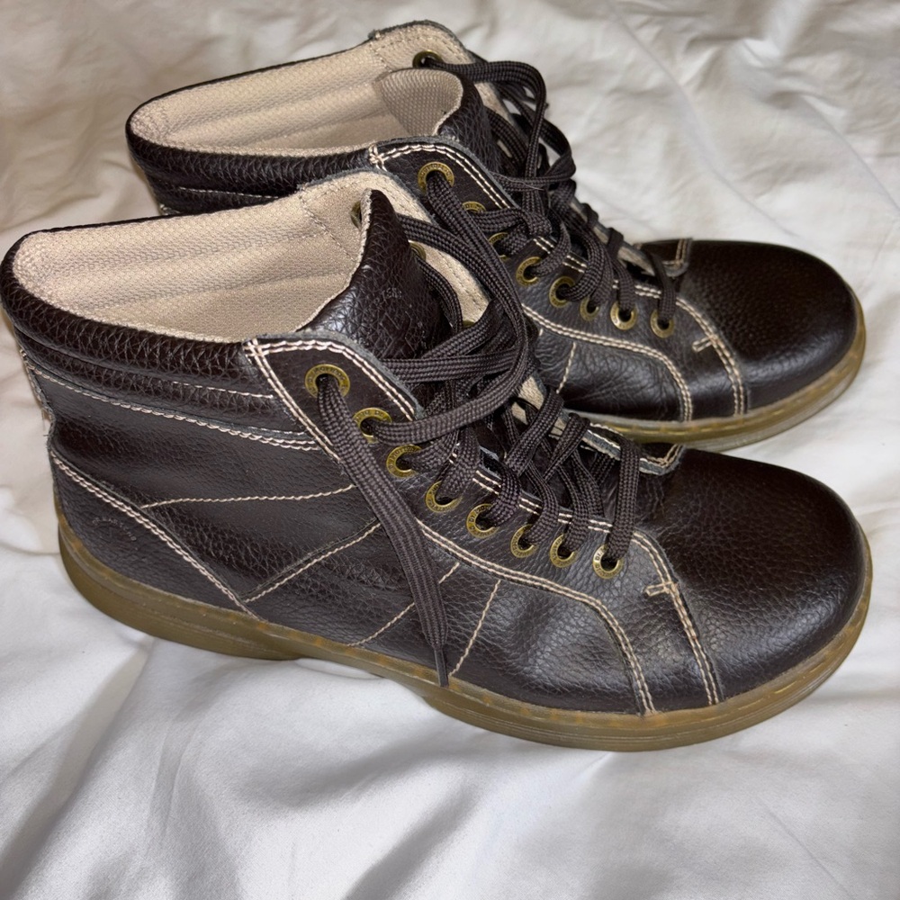 Doc Martens Vintage Brown Leather Sirota Hi Tops